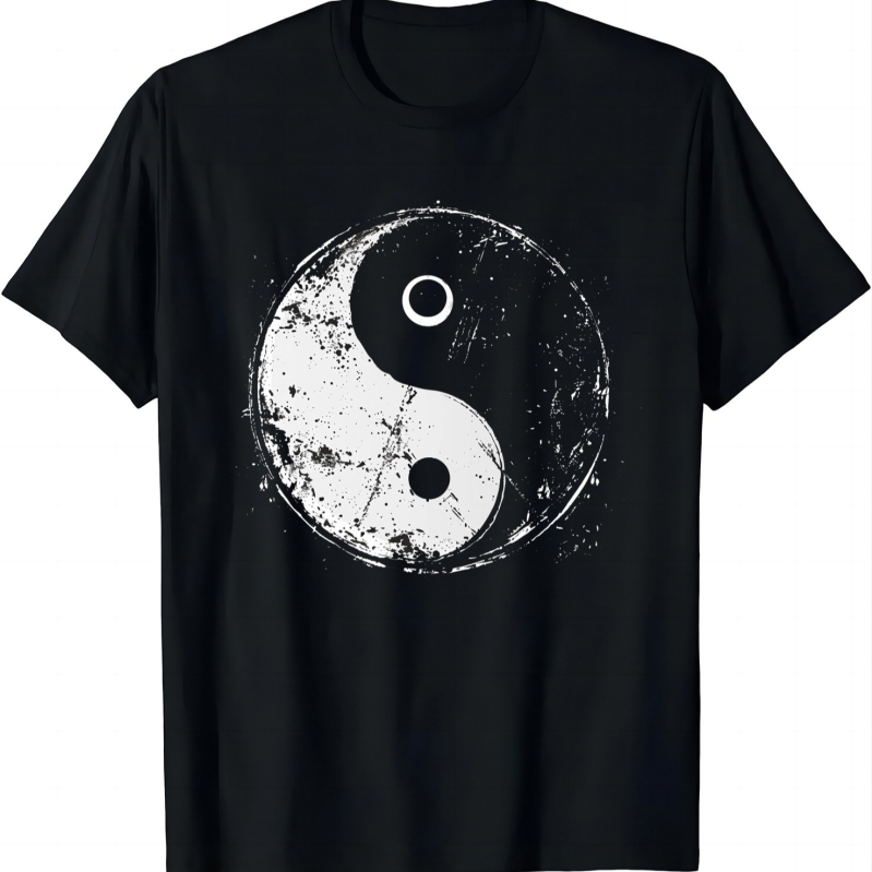 Yin és Yang Fu Tai Chi nyomtatott póló Külkereskedelmi Határokon átnyúló nyomtatott póló Férfi és női rövid ujjú felső