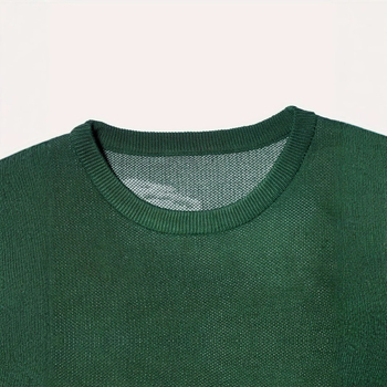 Európai és amerikai határokon átnyúló tavaszi új férfi alkalmi rövid ujjú pulóver kerek nyakú lélegző kötött póló rövid ujjú férfiaknak