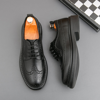 Ανδρικά παπούτσια σε όλο το φάσμα, μεγάλα μεγέθη, νέα casual δερμάτινα παπούτσια, μοντέρνα ανδρικά παπούτσια brogue με σκαλιστά επαγγελματικά παπούτσια, vintage νυφικά παπούτσια