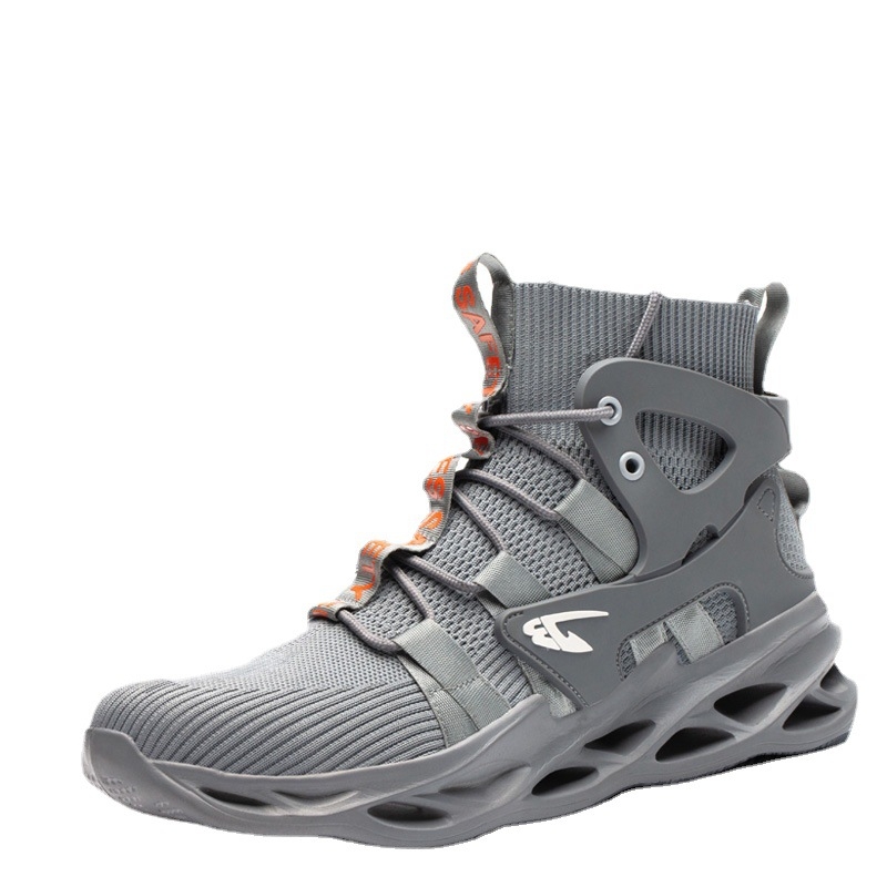 „Crossborder“ madingi apsauginiai vyriški batai, patogūs, kvėpuojantys, austi apsauginiai batai, alpinizmo, atsparūs dilimui, plieniniai nosiai, apsauginiai darbui batai