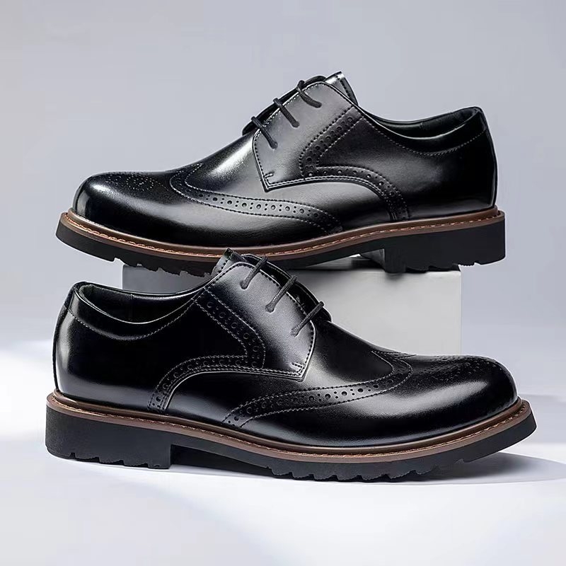 Férfi brogue faragott bőr cipők üzleti alkalmi cipők cipők