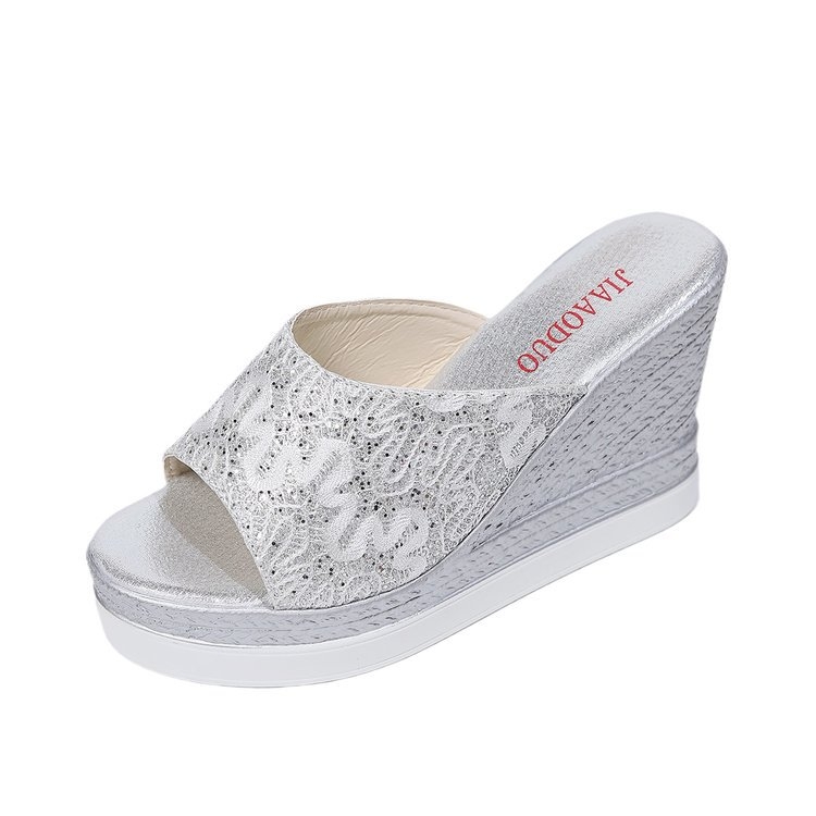 Ékszíjas papucsok Női 2024 Nyári Új Európai és Amerikai Hétköznapi Halszájú Vastag Papucsok