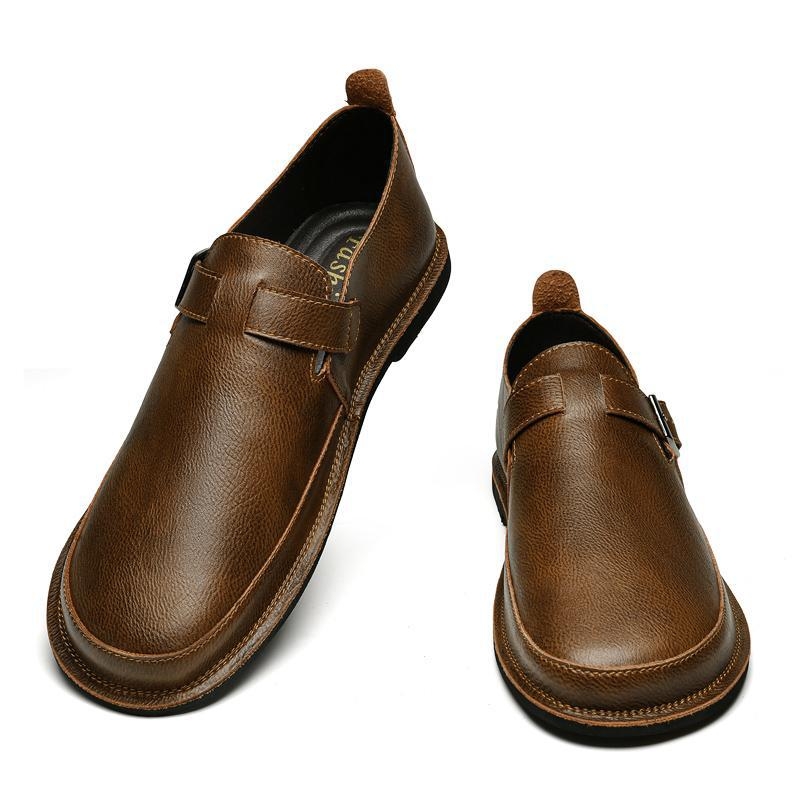 2024. gada vasaras moderni kāju mokasīni, lielizmēra, pupiņu tipa apavi, iešļūcenes, ikdienas ādas apavi, ādas apavi vīriešiem, personības apavi
