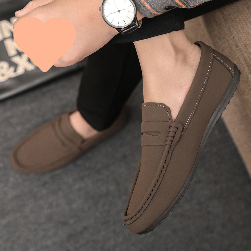 24 nove stilske cipele za muškarce zimske cipele za sve u korejskom stilu, lijene cipele za studente, ležerne cipele za sve u trendu, muške kožne cipele