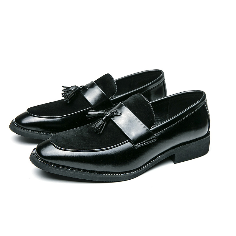 Határokon átnyúló külkereskedelem új alkalmi bőrcipők divat trendi szett láb bojtos bőrcipők külkereskedelem férfi hegyes sarkú bőrcipők nagykereskedelem