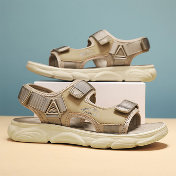 Szandálok Férfi 2024 Új Nyári Külső Ruházat Csúszásmentes Férfi Munka Vezetői Trendi Minden Mérkőzés Sport Vietnámi Strandcipő