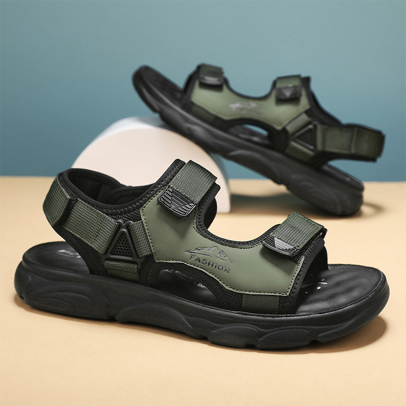 Szandálok Férfi 2024 Új Nyári Külső Ruházat Csúszásmentes Férfi Munka Vezetői Trendi Minden Mérkőzés Sport Vietnámi Strandcipő