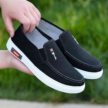 Υφασμάτινα παπούτσια ανδρικά, νέα casual παπούτσια, μονοκόμματα, ανδρικά παπούτσια με ένα πεντάλ, παπούτσια από καμβά με απαλό πάτο, αναπνεύσιμα, ελαφριά σανδάλια, ανδρικά