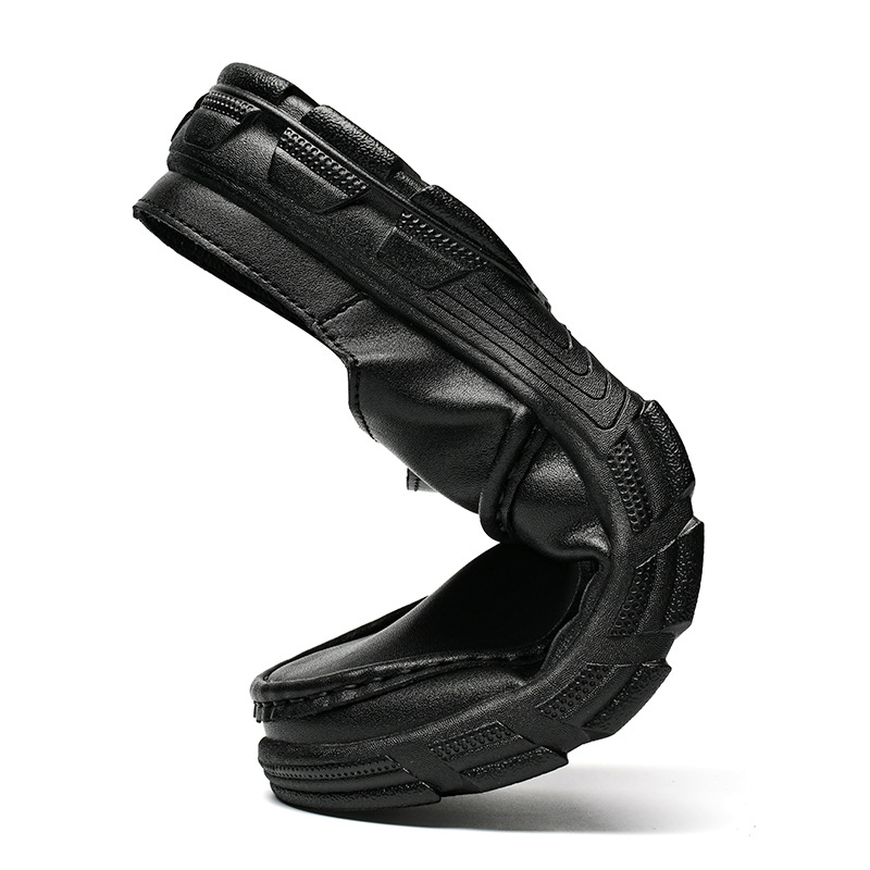 Muške kožne cipele s polukliznim podplatom, moderne muške cipele bez pete, ležerne papuče za opuštanje, prozračne cipele s kapom u korejskom stilu, sandale s poluštiklima