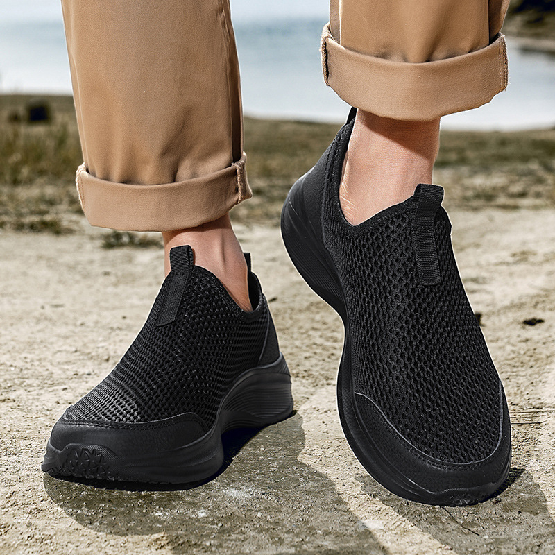 Pantofi sport de vară ușori la modă, pantofi de alergare la modă, pantofi de plasă de mărime mare, pantofi respirabili din plasă, pantofi casual pentru bărbați