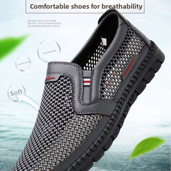 Kevad- ja sügisesed vanad Pekingi riidest kingad meeste korterid pehme tallaga libisemiskindlad keskealistele ja eakatele meestele mõeldud kingad vabaaja spordijalatsid suured kärbsega kootud kingad