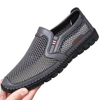 Kevad- ja sügisesed vanad Pekingi riidest kingad meeste korterid pehme tallaga libisemiskindlad keskealistele ja eakatele meestele mõeldud kingad vabaaja spordijalatsid suured kärbsega kootud kingad