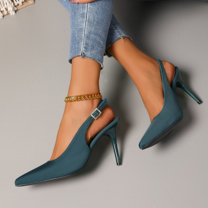 Népszerű nyári új magas sarkú orrú szandálok női leopárdmintás hegyes sarkú női francia elegáns vékony sarkú orrú szandálok