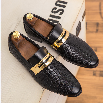 Férfi őszi új, mélyen dekoltált, brit, üreges, lélegző, üzleti, alkalmi, divatos, ifjúsági cipő, határokon átnyúló, plus size