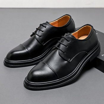 Ανδρικά επαγγελματικά επίσημα δερμάτινα παπούτσια, μοντέρνα, νέα, casual δερμάτινα παπούτσια, μοντέρνα, βρετανικού στιλ, νυφικά παπούτσια, ανδρικά λευκά δερμάτινα παπούτσια