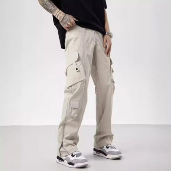 Amerikai retro húzózsinóros, többzsebes, kültéri overall, férfi és női nyári, utcai dizájnú, laza, egyenes szabású, hétköznapi nadrág