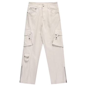 Amerikai retro húzózsinóros, többzsebes, kültéri overall, férfi és női nyári, utcai dizájnú, laza, egyenes szabású, hétköznapi nadrág