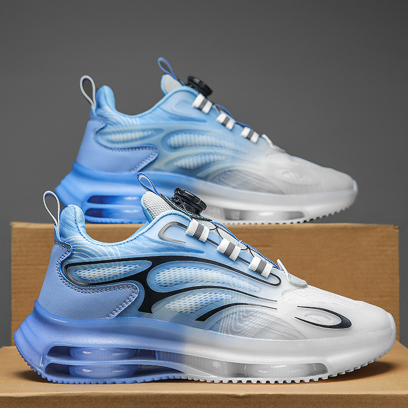 Forgópatronos férfi cipők nyári lélegző junior középiskolás diák popcorn mintás talppal futó ütéscsillapítás hétköznapi hálós sporttrend cipők