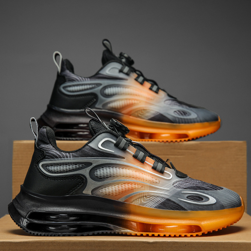 Forgópatronos férfi cipők nyári lélegző junior középiskolás diák popcorn mintás talppal futó ütéscsillapítás hétköznapi hálós sporttrend cipők