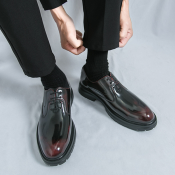 Βρετανικό Στυλ 2025 Νέα Δερμάτινα Παπούτσια Επαγγελματικά, Casual, Γυαλισμένα Ρετρό, Μεγάλο, Ανδρικά, Επίσημα, Δετά Παπούτσια Oxford, Μέγεθος 45, 46