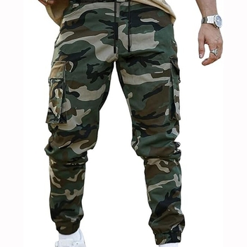 Meeste vabaaja fitness-jooksu-treeningpüksid, Euroopa koodiga kamuflaaž, kamuflaaž, spordipüksid