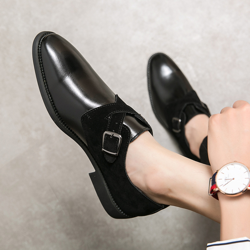 Aliexpress Nove jesenske kožne cipele, kreativne trendi kožne cipele s obojenim detaljima, prekogranične poslovne formalne muške cipele sa špicastim vrhom, veličina 48