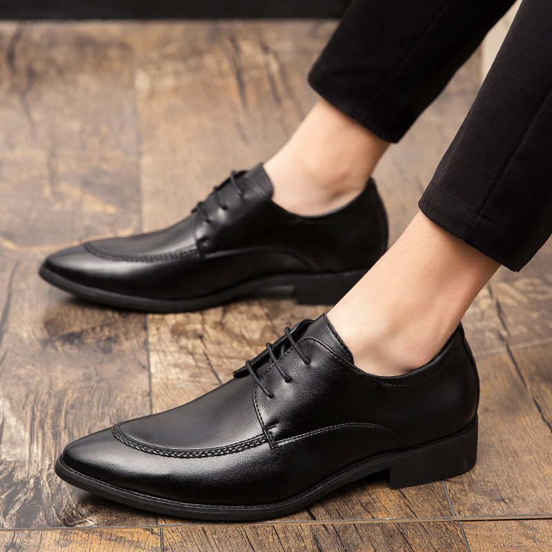 Muške poslovne kožne cipele, modne prekogranične, za muškarce, veličine 48 plus, muške kožne cipele s vezicama, modne, britanskog stila, sa špicastim vrhom