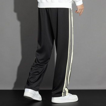 Wei Pants Férfi tavaszi és őszi férfi nadrág 2023 Új őszi szürke sport egyenes szabású hétköznapi nadrág Férfi nadrág