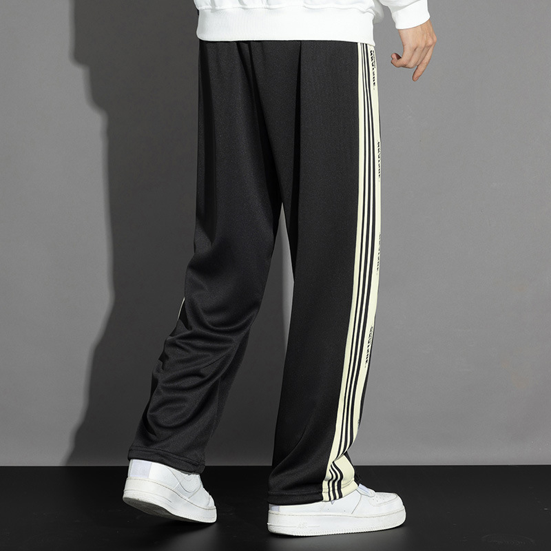 Wei Pants Férfi tavaszi és őszi férfi nadrág 2023 Új őszi szürke sport egyenes szabású hétköznapi nadrág Férfi nadrág