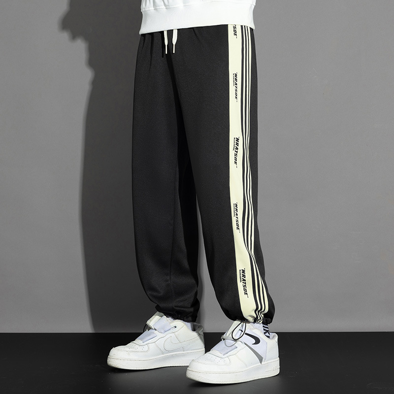 Wei Pants Férfi tavaszi és őszi férfi nadrág 2023 Új őszi szürke sport egyenes szabású hétköznapi nadrág Férfi nadrág