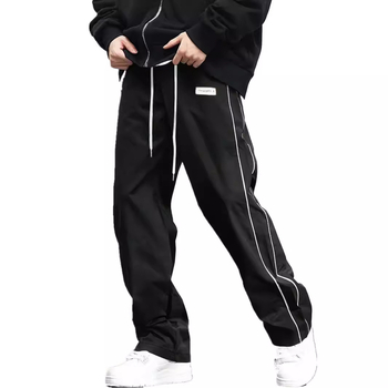 TEME Xiyin Amazon rudens un ziemas sprādzieni, plus izmēra vīriešu ikdienas bikses, kompozītmateriāla auduma, modernas svītrainas ikdienas Eiropas koda bikses