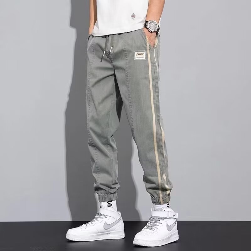 Trendi márkájú tömegnadrág Férfi laza, lábujjig érő, hétköznapi nadrág Tavaszi dizájn Sense All-Match nadrág Férfi személyre szabott, dummy, jóképű Haren nadrág