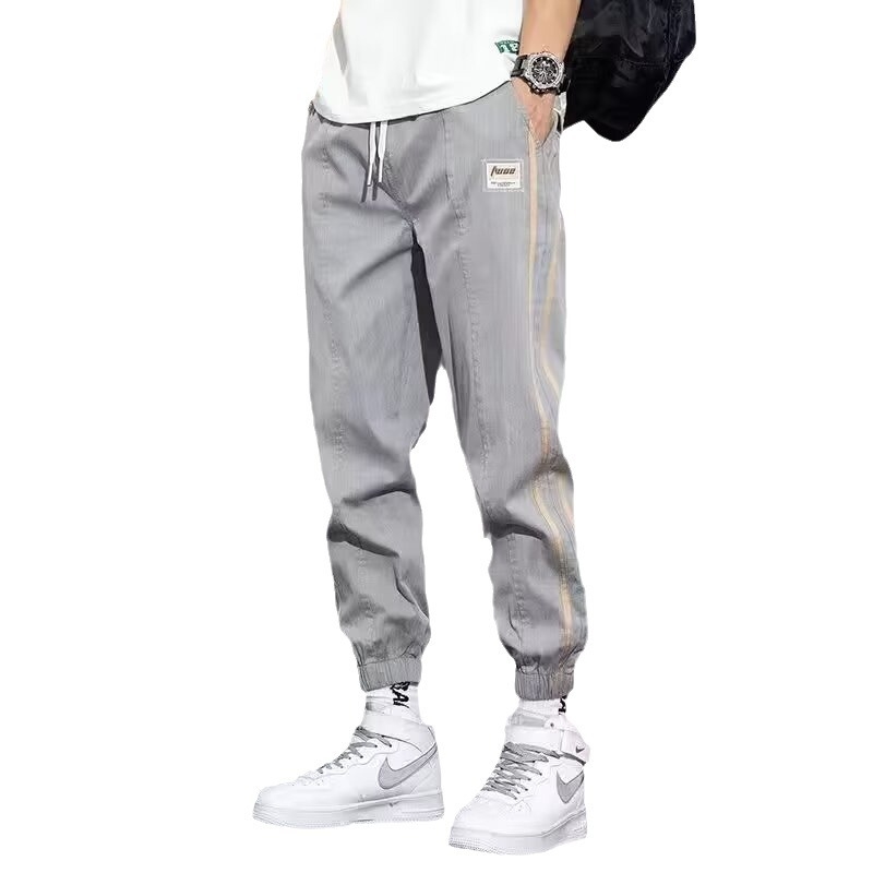 Trendi márkájú tömegnadrág Férfi laza, lábujjig érő, hétköznapi nadrág Tavaszi dizájn Sense All-Match nadrág Férfi személyre szabott, dummy, jóképű Haren nadrág