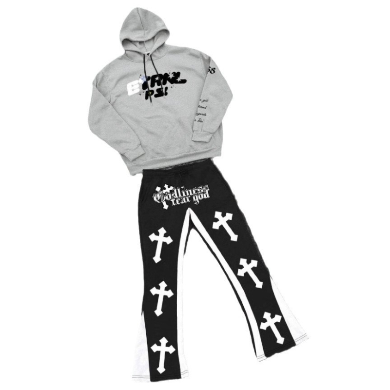 Retro amerikietiškos tarpvalstybinio stiliaus rudens ir žiemos Harajuku laisvalaikio gatvės stiliaus kryžminio rašto kelnės vyrams ir moterims