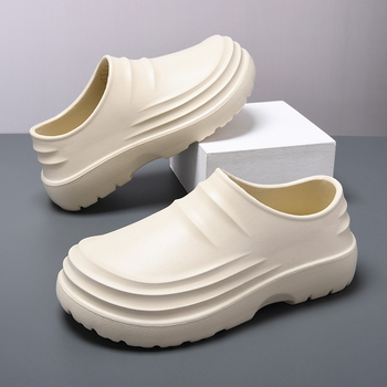 Sodo bateliai 2025 m. pavasario ir vasaros nauji paplūdimio Baotou šlepetės, atsparios dilimui, didinančios aukštį, EVA, neslystančios, universalios virėjo basutės