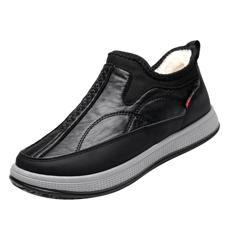 Pantofi de iarnă noi vechi Beijing din pânză pantofi din bumbac pentru bărbați, pantofi cu căptușeală din fleece, îngroșați, caldi, cizme de zăpadă cu fund moale, respirabil, confortabili, din bumbac pentru bărbați