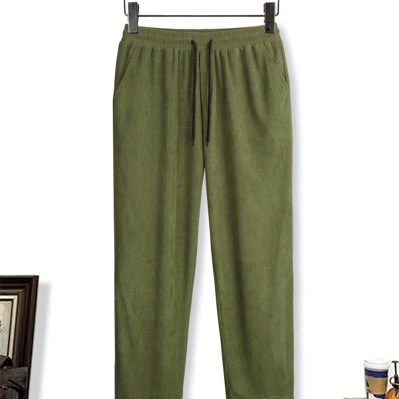 2024-es határokon átnyúló tavaszi és őszi férfi lezser nadrág, Advanced Sense laza, egyenes szabású, kordbársony, középderekú, laza nadrág