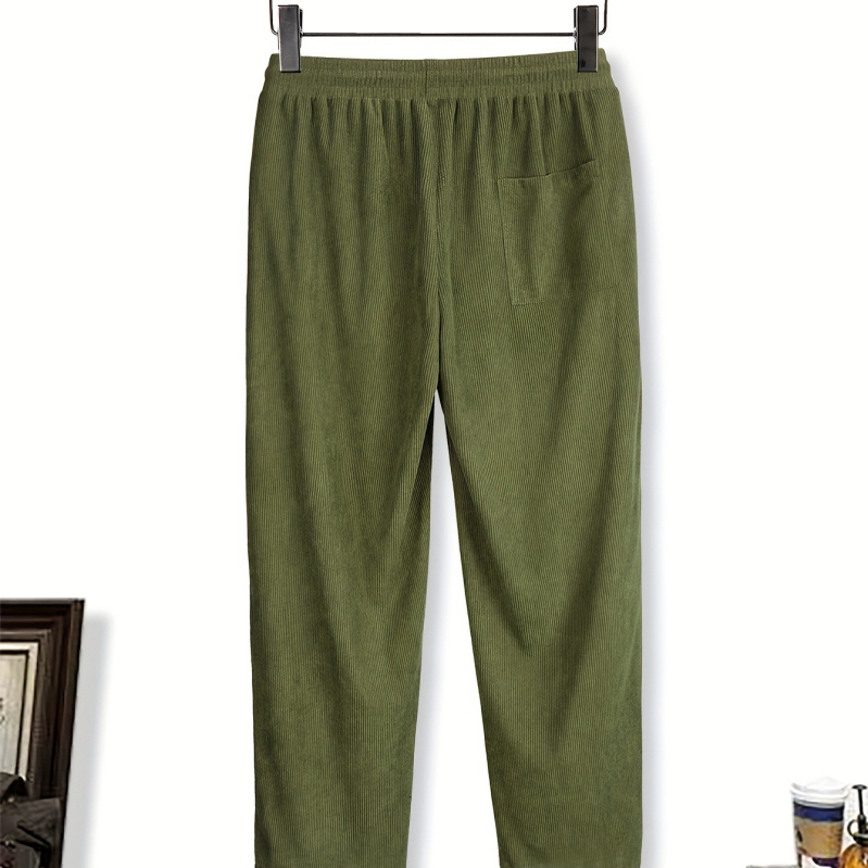 2024-es határokon átnyúló tavaszi és őszi férfi lezser nadrág, Advanced Sense laza, egyenes szabású, kordbársony, középderekú, laza nadrág