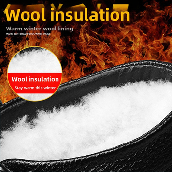 Aukštakulniai batai su vilnos pamušalu vyriški batai žieminiai šilti vyriški vilnoniai medvilniniai batai vyriški galvos sluoksniai karvės odos laisvalaikio batai medvilniniai dalykiniai odiniai batai