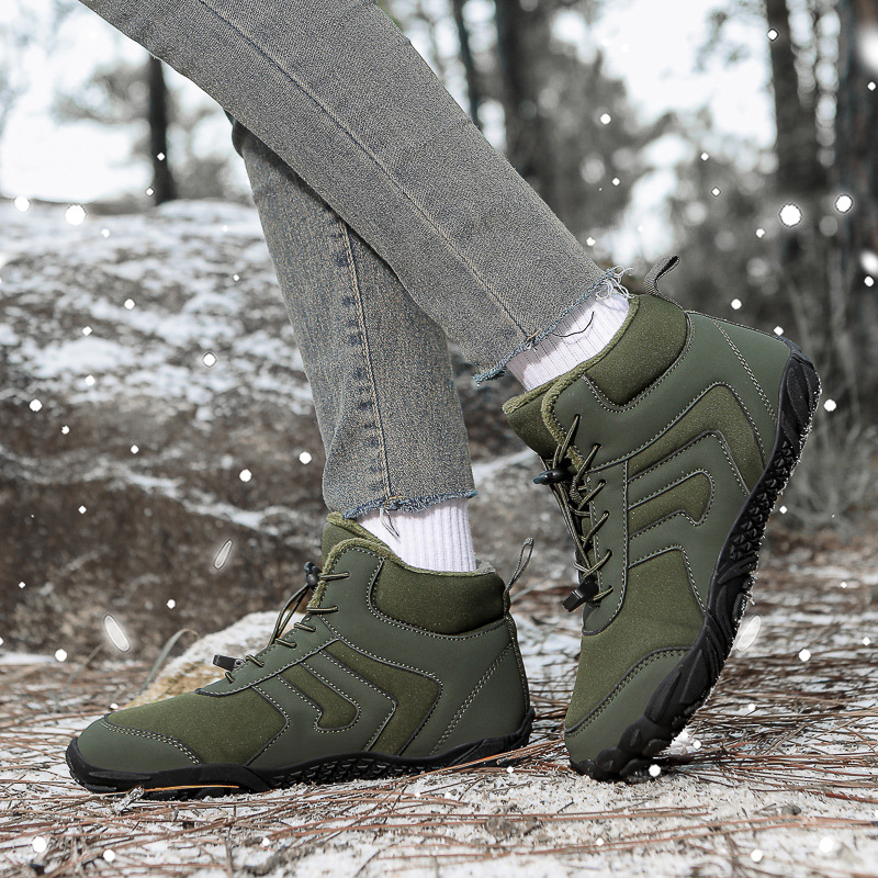 Pantofi de drumeție de iarnă pentru bărbați și femei, impermeabili, transfrontalieri, cizme de zăpadă groase, căptușite cu fleece, confortabile și calde