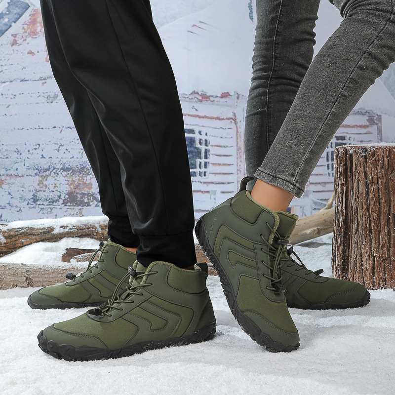 Pantofi de drumeție de iarnă pentru bărbați și femei, impermeabili, transfrontalieri, cizme de zăpadă groase, căptușite cu fleece, confortabile și calde