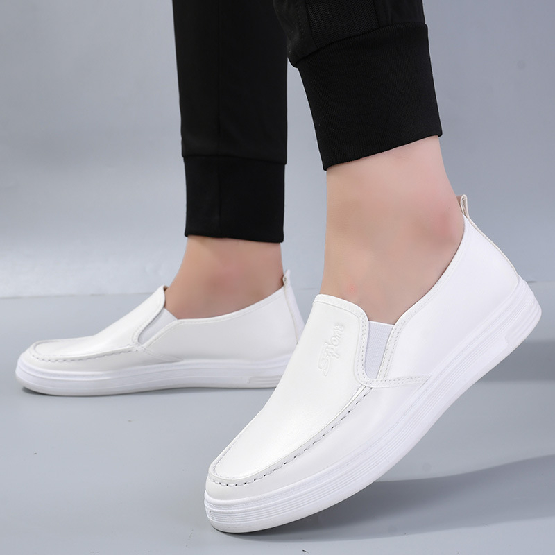 Slaugytojų batai vyrams, balti, plokščiapadžiai, neslystantys, laisvalaikio batai, patogūs, lengvi, kvėpuojantys, nepavargusioms pėdoms, ligoninės medicininiai darbo batai vyrams