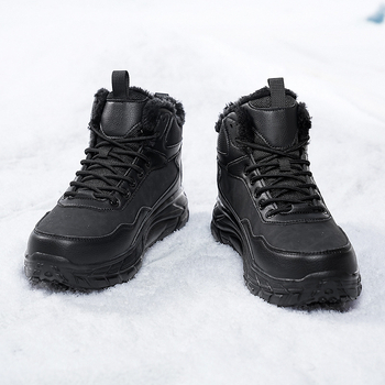Μπότες χιονιού Βορειοανατολικά για άνδρες, με επένδυση φλις, παχύρρευστα, αδιάβροχα, αντιολισθητικά, ζεστά παπούτσια πεζοπορίας για υπαίθρια αθλήματα