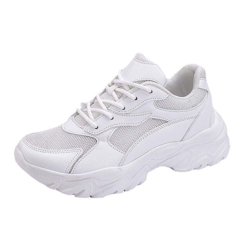 Ежедневни спортни обувки за бягане за мъже 2023 Лято Нови дишащи обувки Двойка спортни ежедневни дебели бели обувки за жени