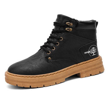 Cizme Martin transfrontaliere de iarnă noi, de top înalt, pentru bărbați, la modă, cu talpă groasă, casual, din piele, cizme de lucru, pentru patru sezoane, pantofi la modă