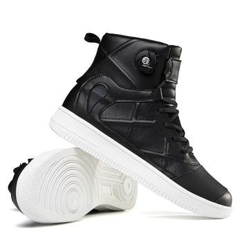 Ανδρικά αντιολισθητικά παπούτσια μοτοσικλέτας μεγάλου μεγέθους με περιστρεφόμενο κουμπί, παπούτσια μοτοσικλέτας για εξωτερικούς χώρους, αθλητικά παπούτσια ποδηλασίας αγώνων