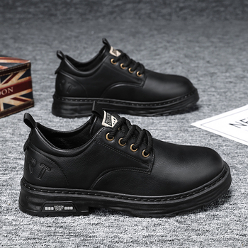 Pantofi de toamnă pentru bărbați, stil britanic, pantofi casual din piele pentru bărbați, retro maro, high-end, high-end, high-end, cu cap mare, la modă