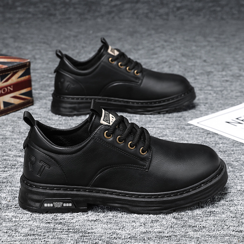 Pantofi de toamnă pentru bărbați, stil britanic, pantofi casual din piele pentru bărbați, retro maro, high-end, high-end, high-end, cu cap mare, la modă