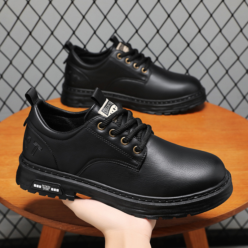 Pantofi de toamnă pentru bărbați, stil britanic, pantofi casual din piele pentru bărbați, retro maro, high-end, high-end, high-end, cu cap mare, la modă