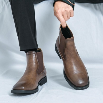 Piiriülesed pluss-suuruses Chelsea meeste kingad 38-46 Amazon AliExpressi Xiyini kõrged nahkkingad välismaal kuum müük